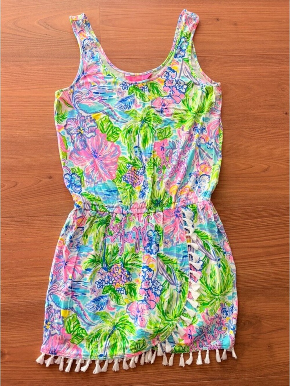 Lilly Pulitzer JARRETT ROMPER LARGE LILLY LOVES HAWAII RARE UNICORN